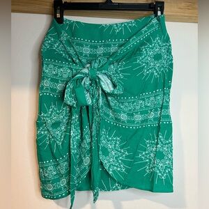 NWT VICI RAYON PRINT WRAP MINI SKIRT SIZE LARGE